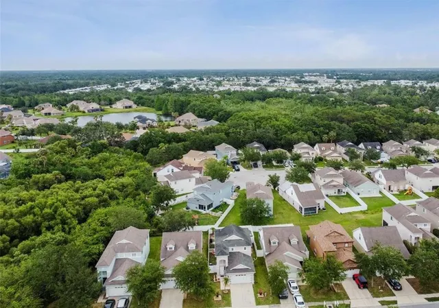 an aerial view of multiple house