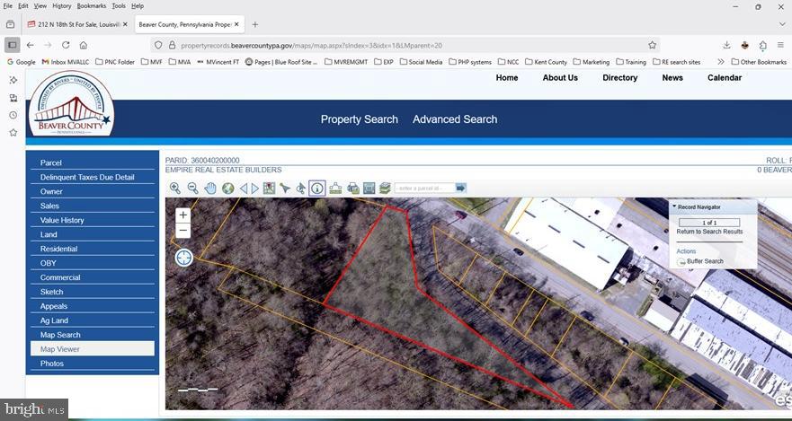 0 Beaver Avenue Monaca, PA 15061 - Photo 2 of 5 Property boundary map with wooded area.