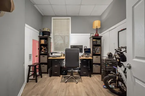 a view of storage and utility room