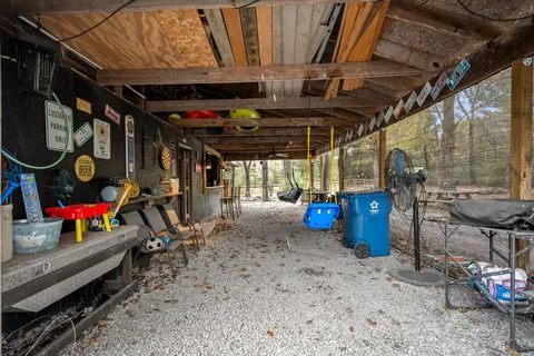 a view of a car park in front of house