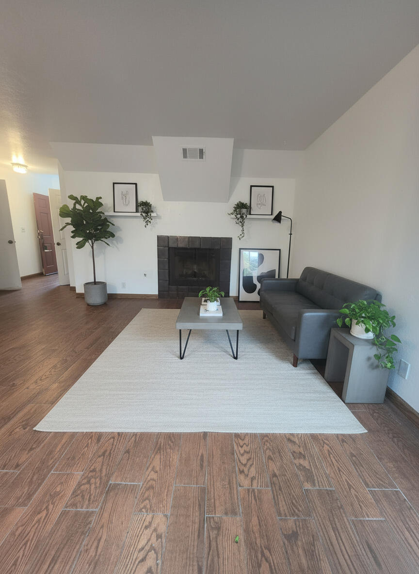 522 West Victoria Street, Unit B Santa Barbara, CA 93101 - Photo 6 of 21 a living room with furniture and a fireplace