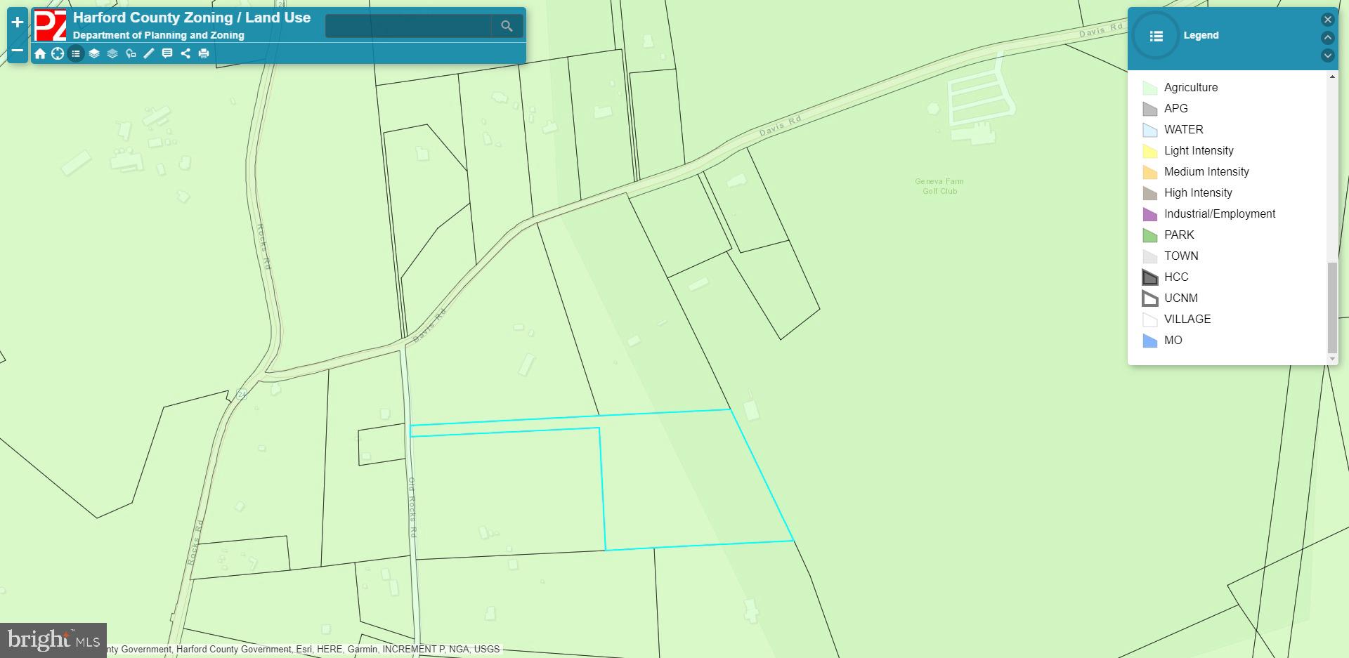 Old Rocks Road Street, MD 21154 - Photo 3 of 12 Zoning Map. Zoned Agricultural