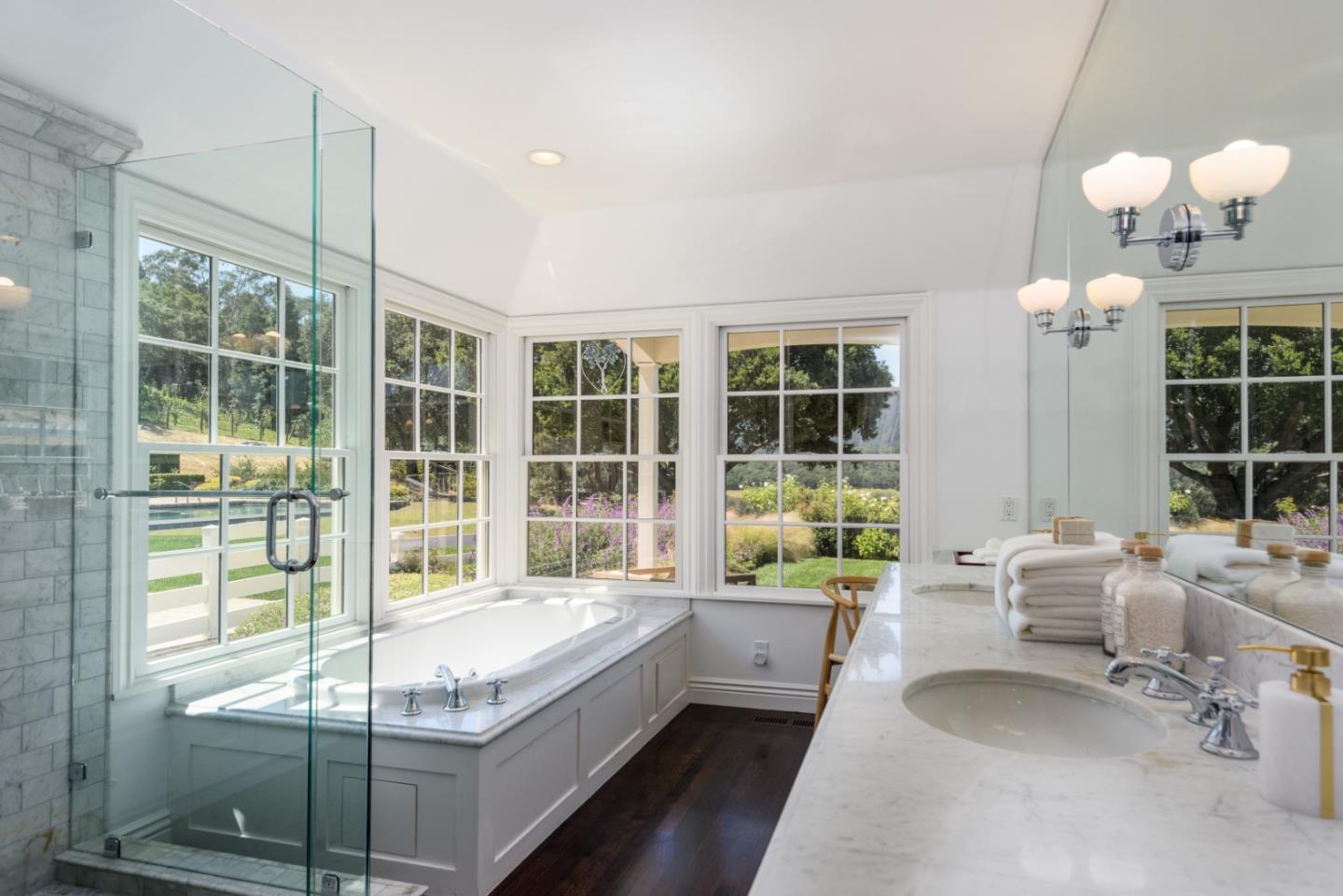 1075 Godetia Drive Woodside, CA 94062 - Photo 14 of 33 a spacious bedroom with a bed and a large window