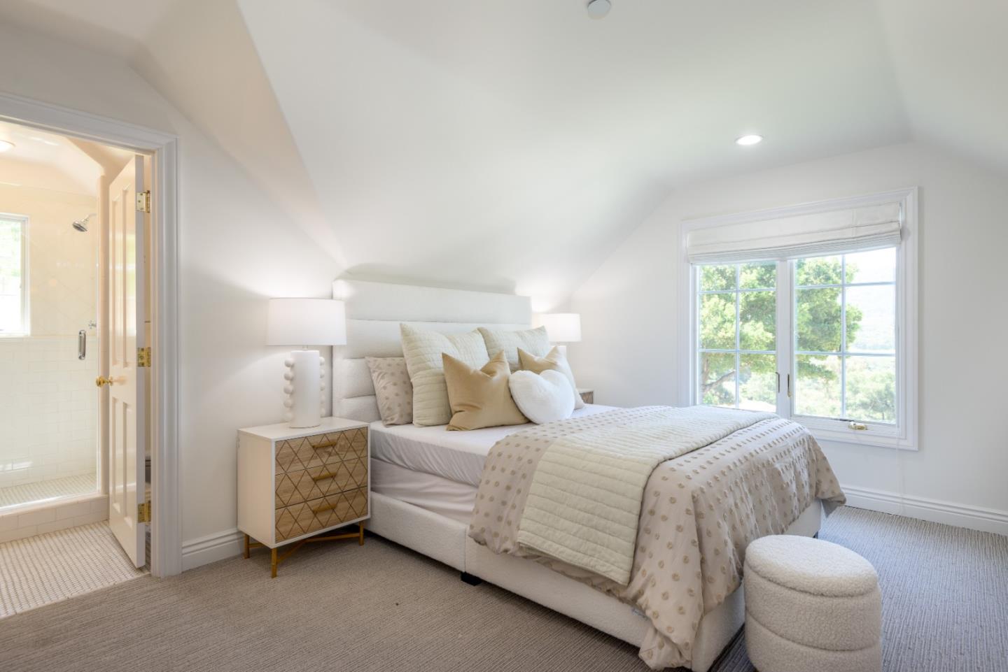 1075 Godetia Drive Woodside, CA 94062 - Photo 18 of 33 a bedroom with a bed and a couch