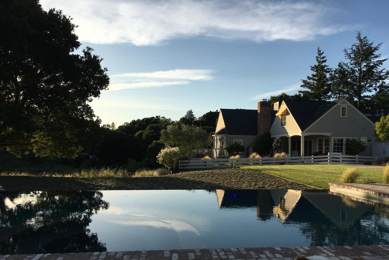 1075 Godetia Drive Woodside, CA 94062 - Photo 29 of 33 a view of a house with yard and lake view