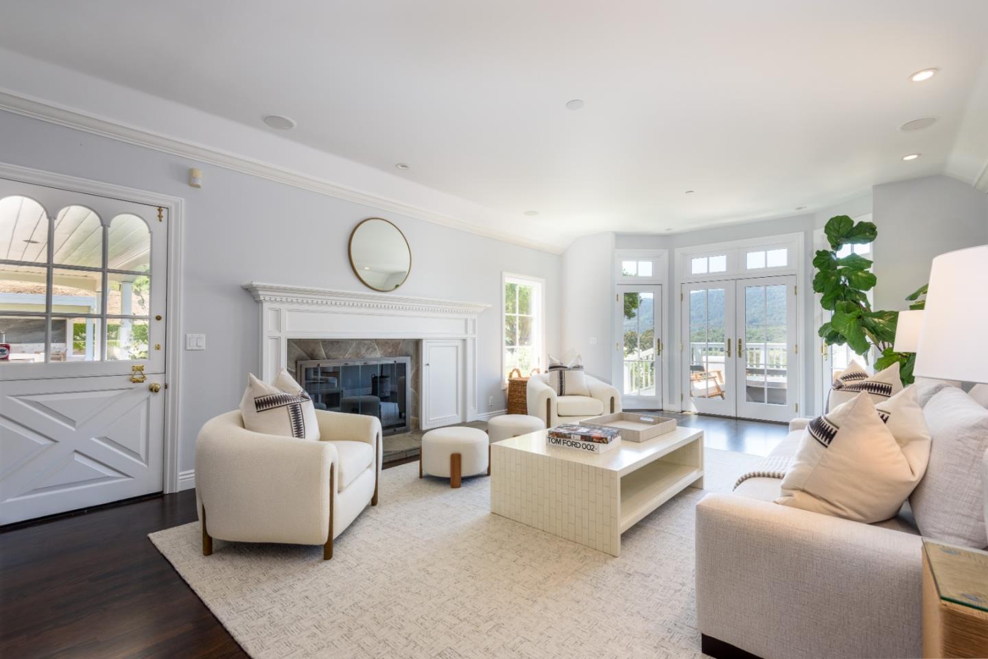 1075 Godetia Drive Woodside, CA 94062 - Photo 6 of 33 a living room with furniture and a fireplace
