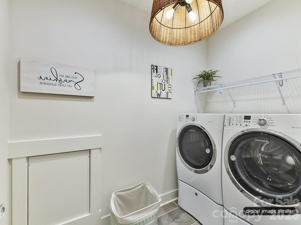1002 Kingbird Lane, Unit 7 Clover, SC 29710 - Photo 37 of 40 a view of a storage and utility room with washer and dryer