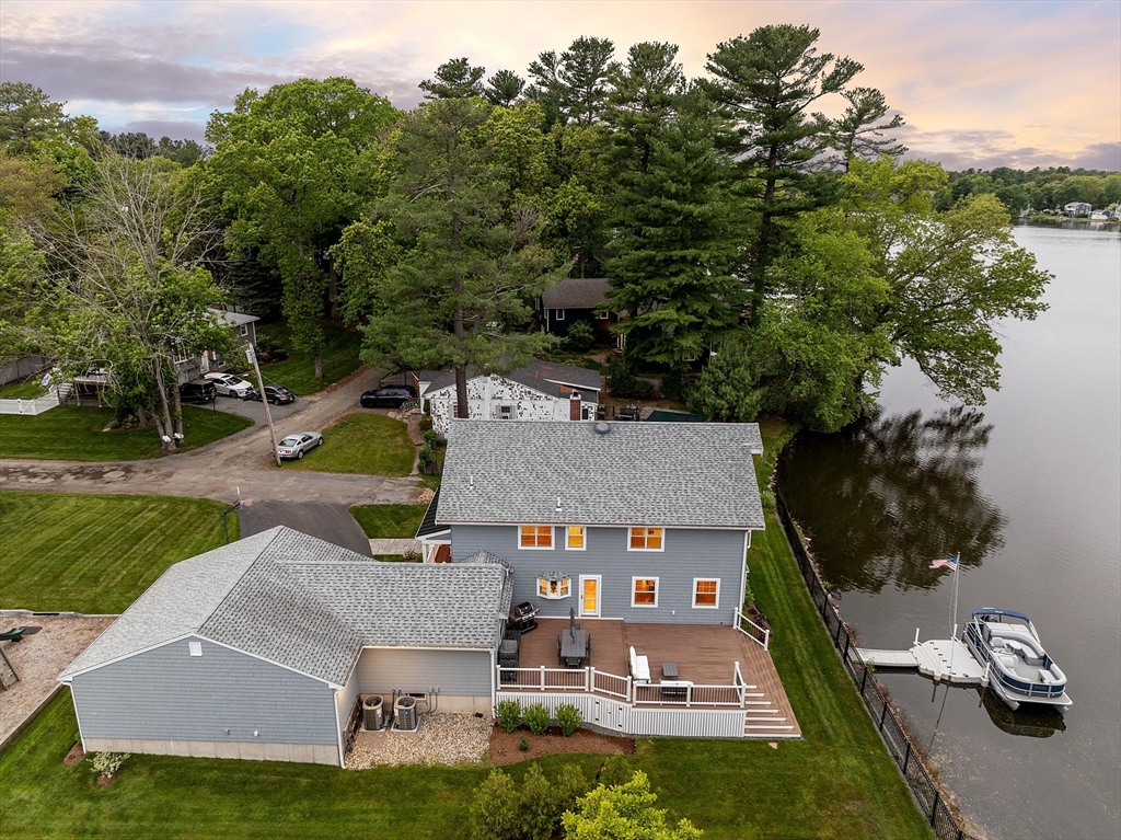 1 Colonial Road Lynnfield, MA 01940 - Photo 2 of 42 an aerial view of a house with garden space and street view