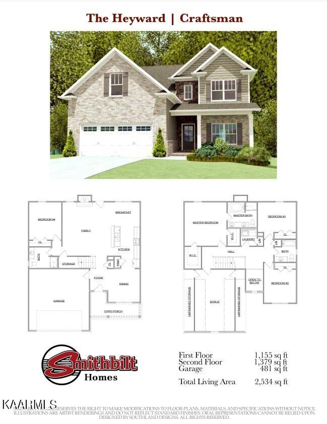 101 Bunchberry Road, Unit LOT 6G Oak Ridge, TN 37830 - Photo 2 of 23 Heyward Craftsman Front Entry