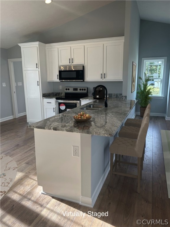 2029 Churchville Road West Point, VA 23181 - Photo 9 of 17 a kitchen with sink a microwave and cabinets