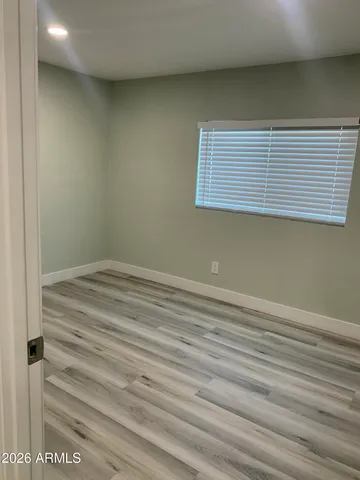 an empty room with a window