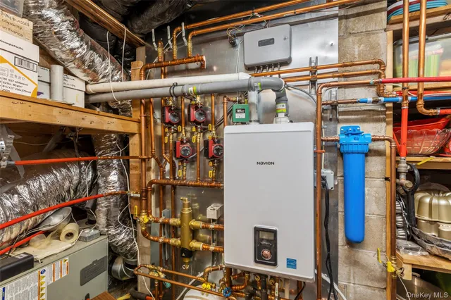 a view of street with sitting area