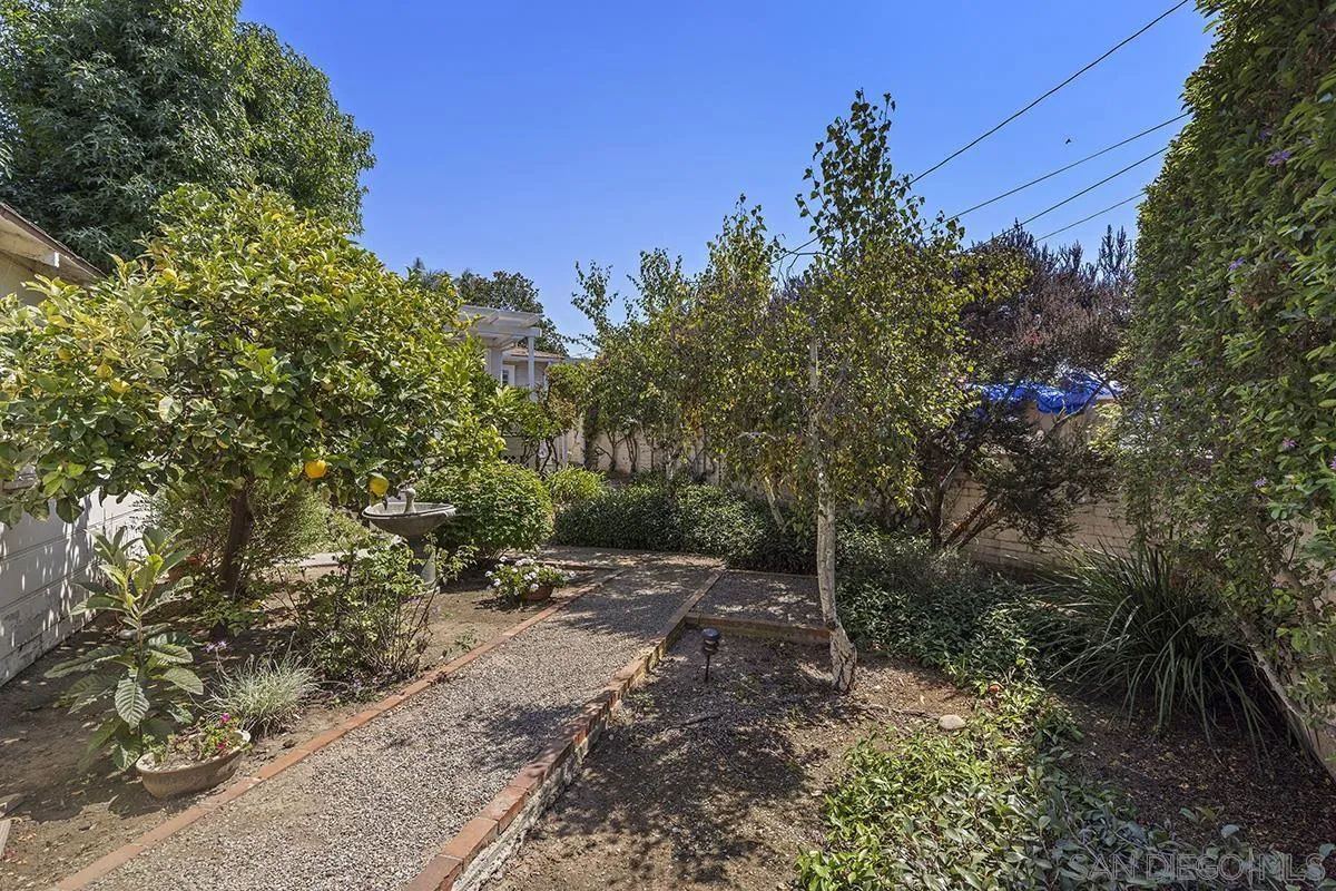 5532 Bellevue Avenue La Jolla, CA 92037 - Photo 20 of 26 a backyard of a house with lots of green space