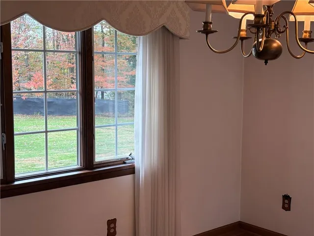 a view of a window in a room