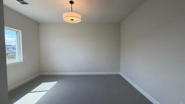 an empty room with a window