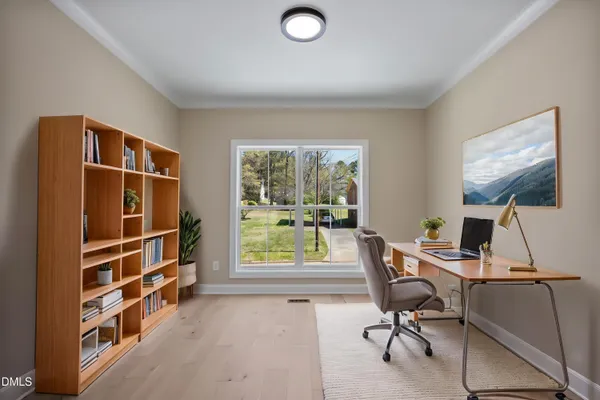 an empty room with a window