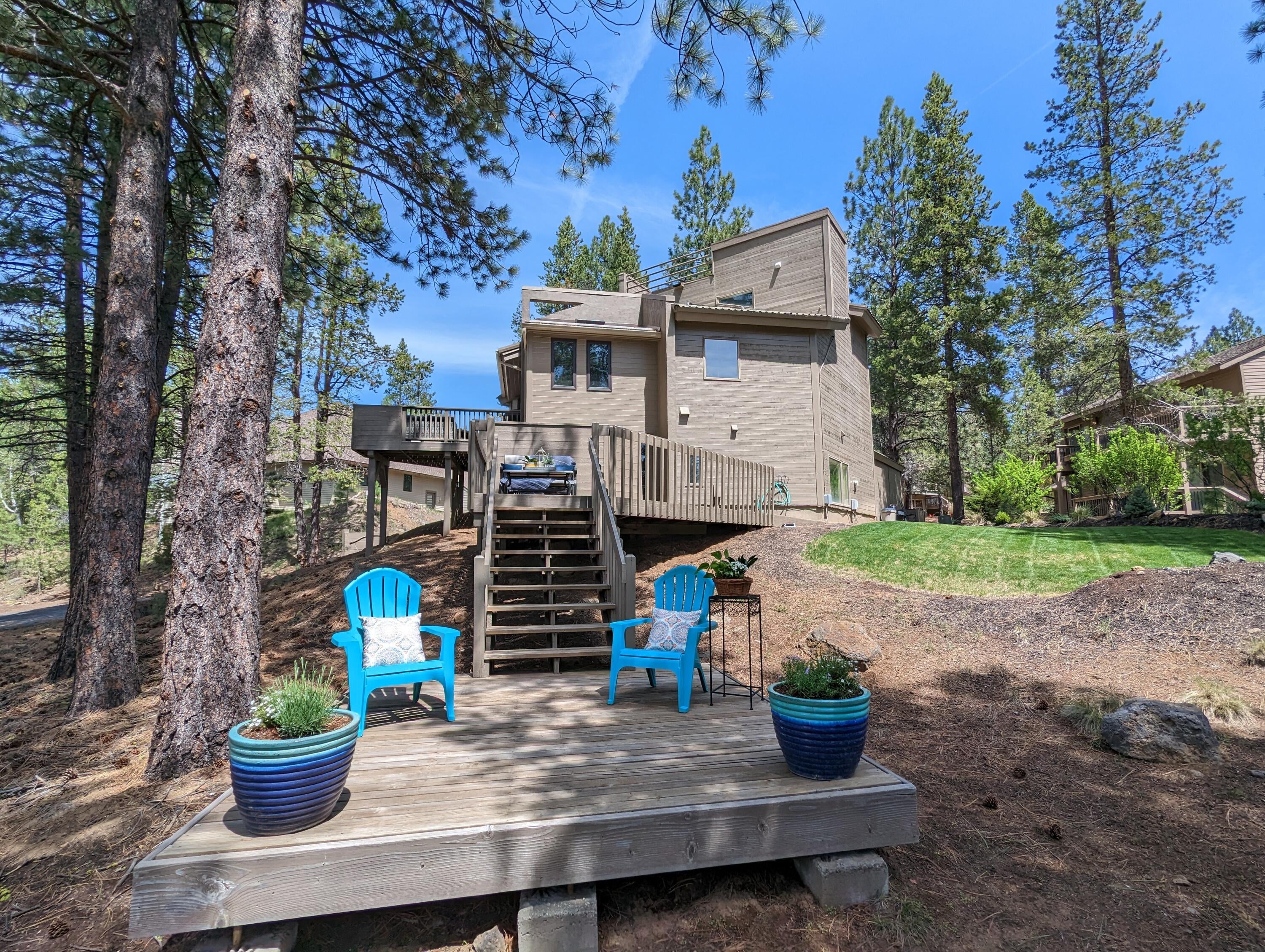 17907 Rhododendron Lane, Unit 11 Sunriver, OR 97707 - Photo 35 of 44 Lower deck a perfect place to listen to a summer SHARC concert