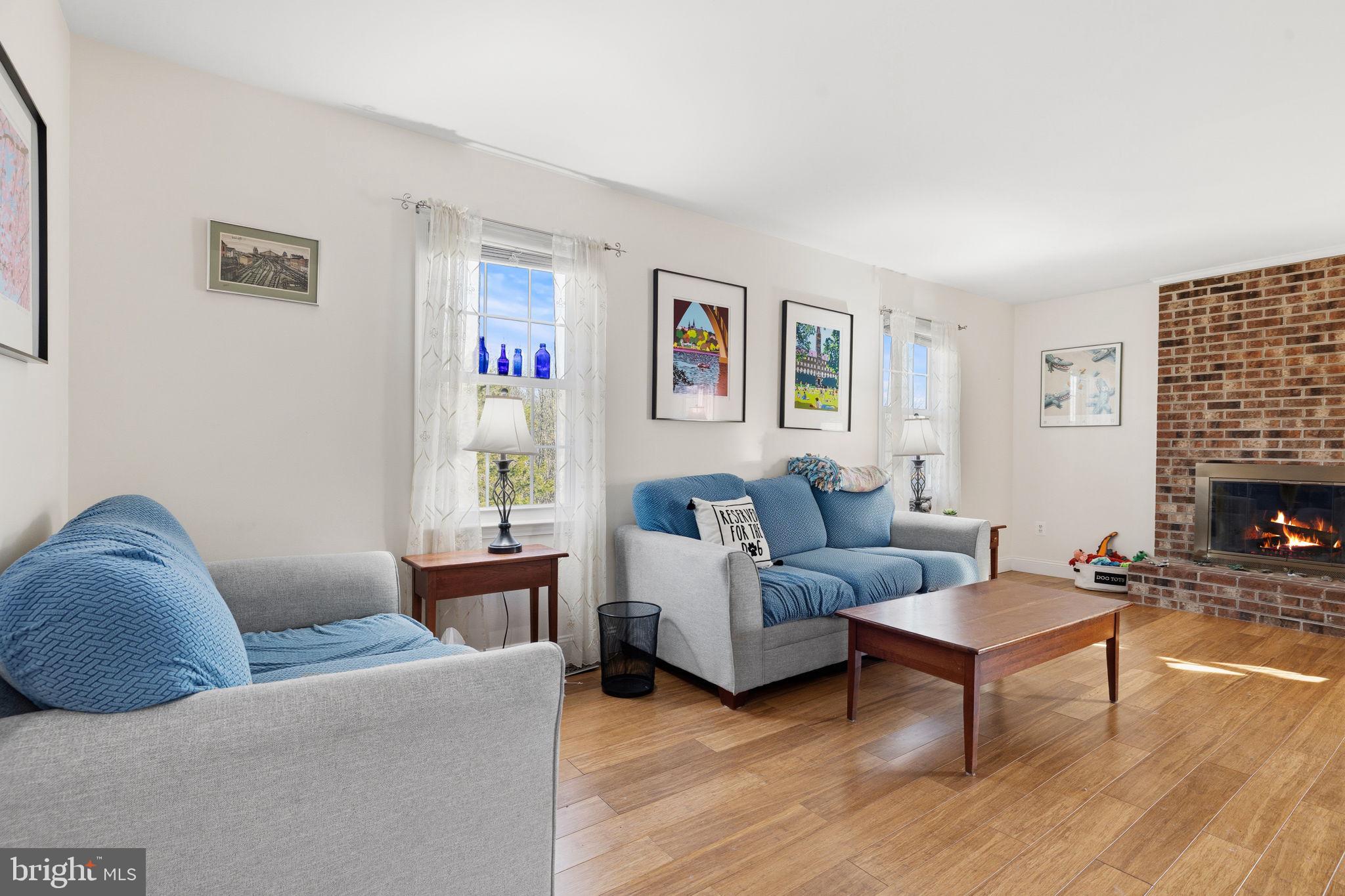 4357 Cub Run Road Chantilly, VA 20151 - Photo 11 of 40 a living room with furniture a rug and a fireplace