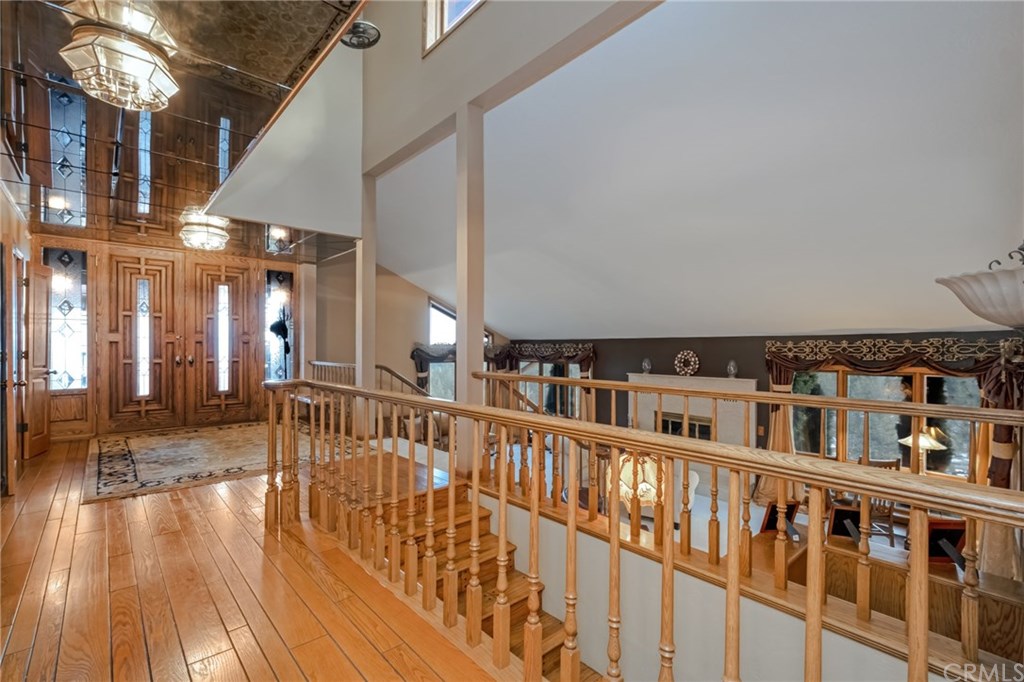 488 Highway 2 Wrightwood, CA 92397 - Photo 12 of 54 a view of entryway with pool wooden floor and windows
