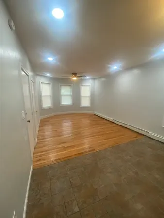 an empty room with an entryway