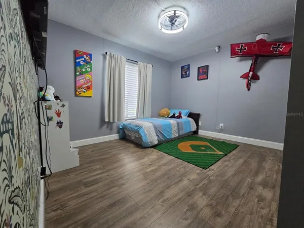 a view of a livingroom with toys