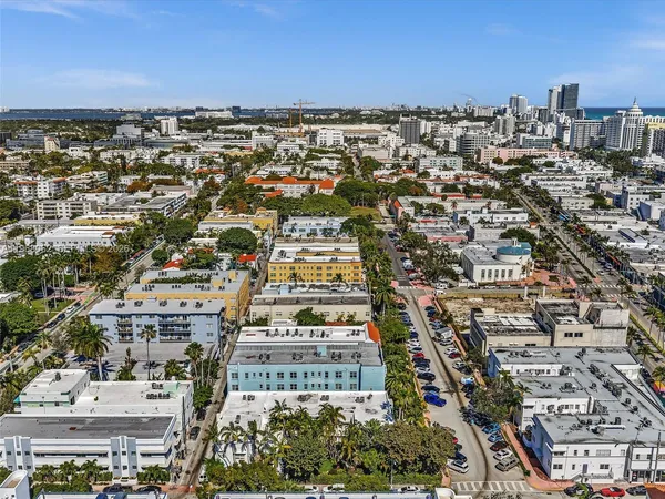 an aerial view of a city