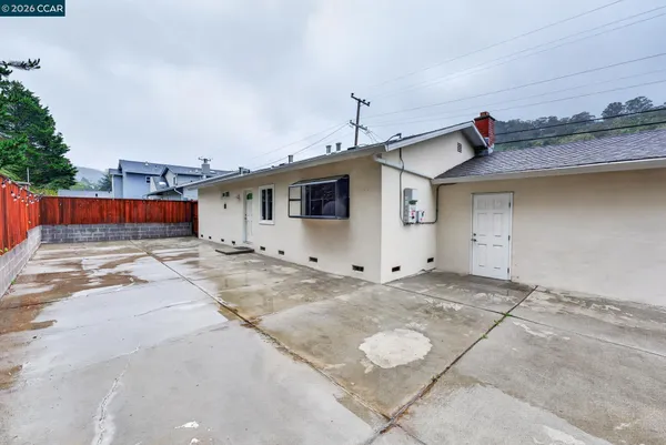 a view of a house with a patio