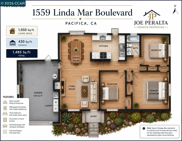 $1,099,888 | 1559 Linda Mar Boulevard, Pacifica, CA 94044