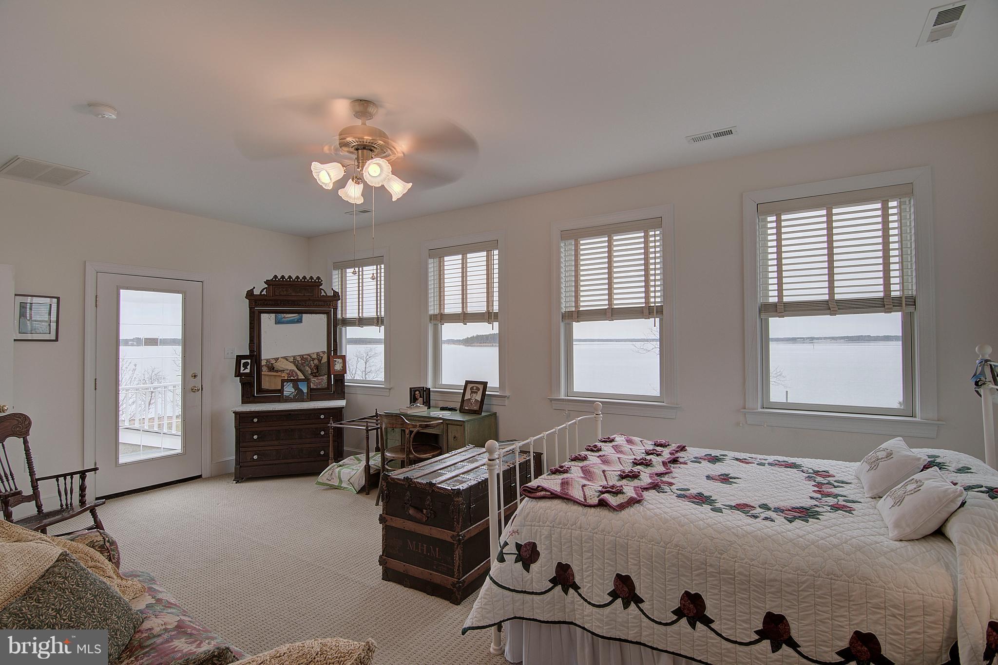 16440 Ball Point Road Piney Point, MD 20674 - Photo 22 of 30 Master Bedroom amazing views of the river