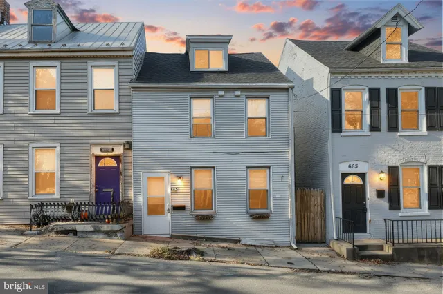 a front view of a house