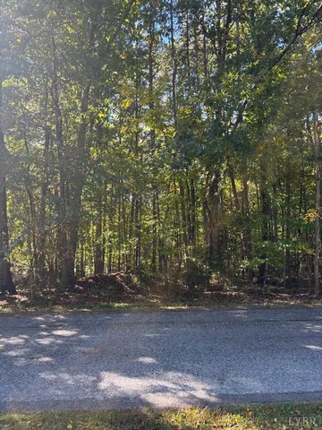 a view of dirt yard with green space