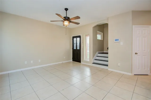 a view of a chandelier in a room
