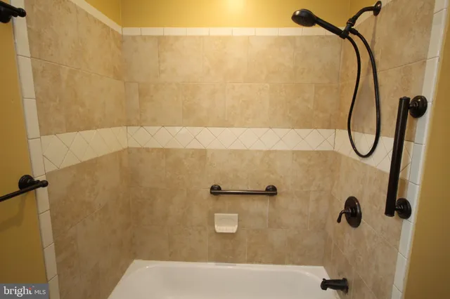 a bathroom that has a shower in it