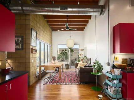 a work place with lots of books and other items