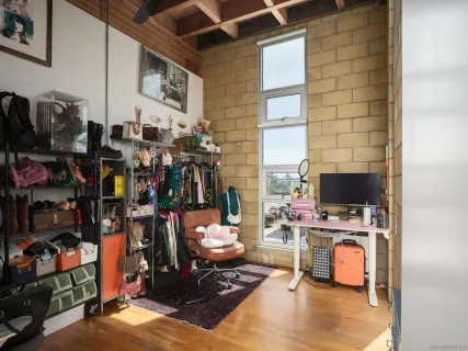 a backyard of a house with seating space