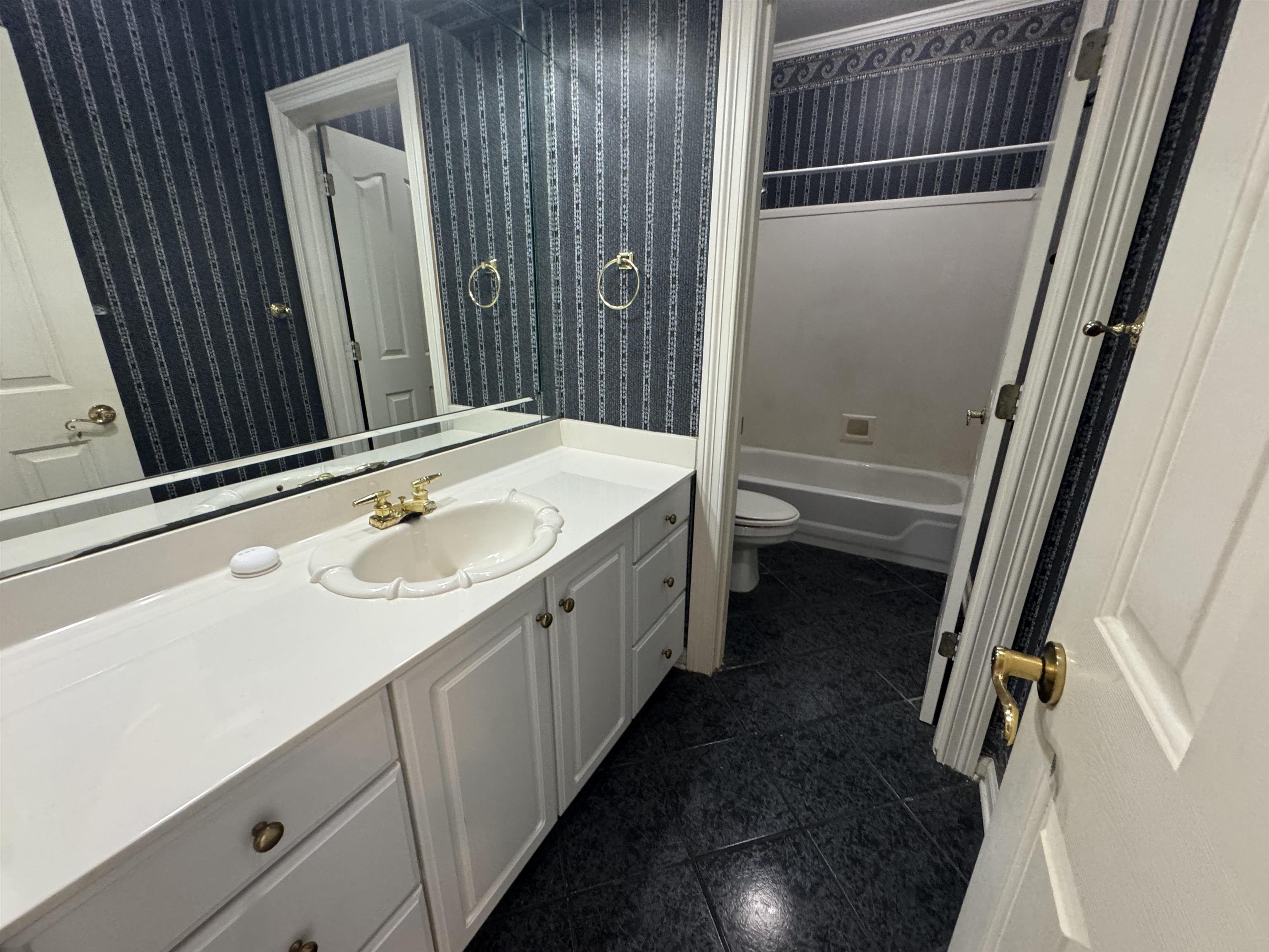 9500 Plantation Lake Road Collierville, TN 38017 - Photo 31 of 40 a bathroom with a double vanity sink and a mirror