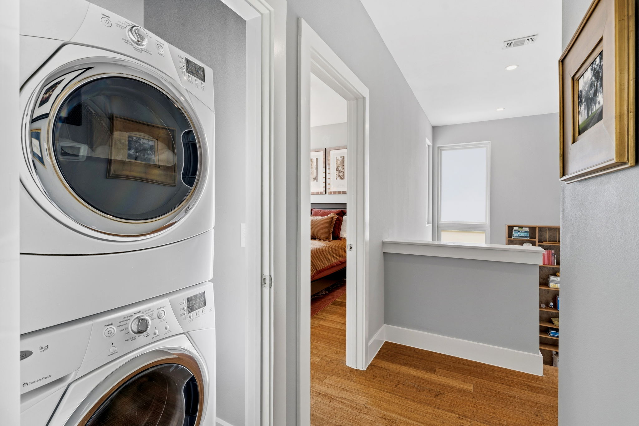 1303 Azie Morton Road, Unit 2 Austin, TX 78704 - Photo 28 of 36 a view of entryway with washer and dryer