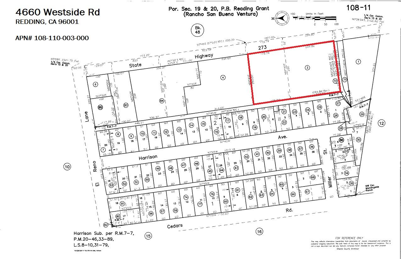 4660 Westside Road Redding, CA 96001 - Photo 5 of 5 4660 Westside Rd- Parcel Map