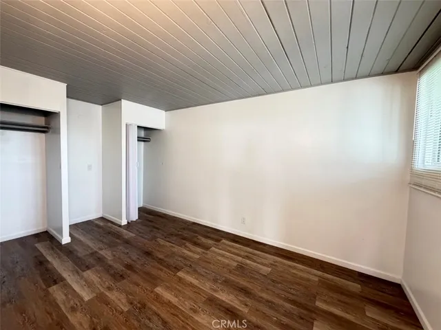a view of small space with wooden floor