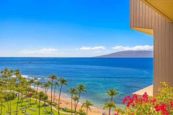 a view of an ocean from a balcony