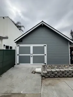 a front view of a house