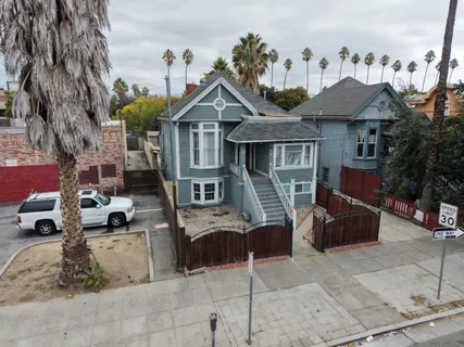 a front view of a house with balcony