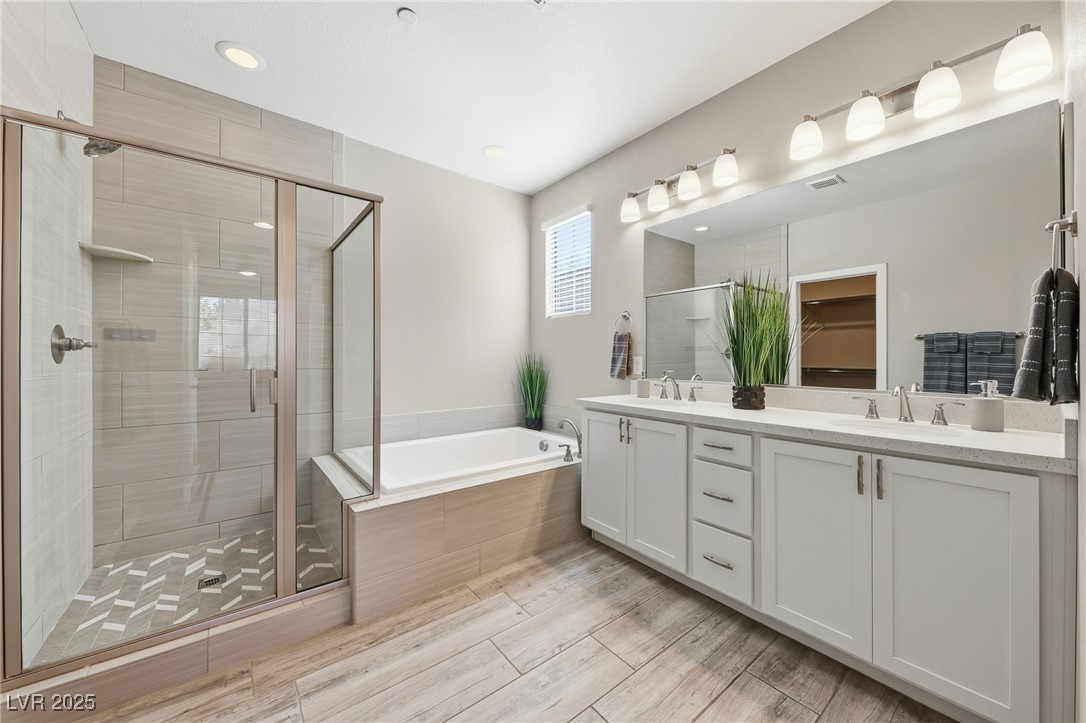 5 Lilla Rosa Street Henderson, NV 89011 - Photo 19 of 25 PRIMARY BATH WITH TUB AND SEPARATE SHOWER