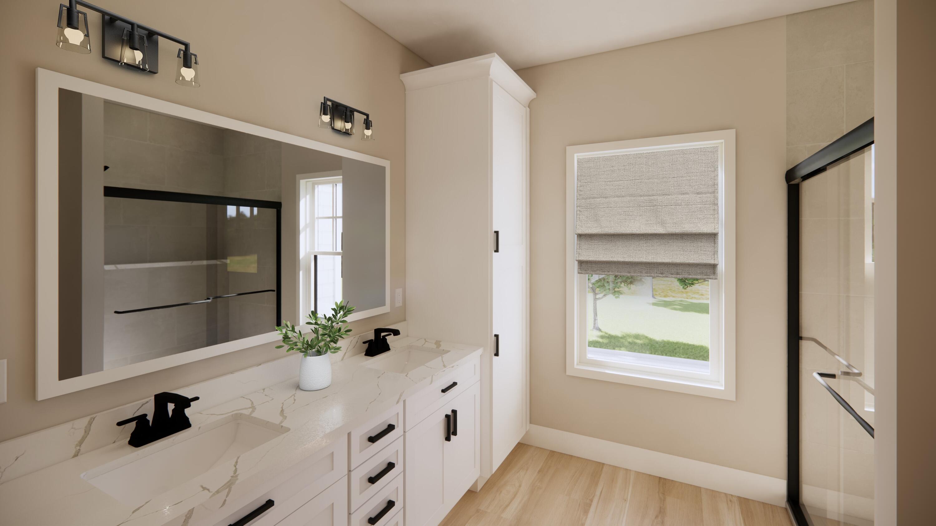 17 Moorebrooke Road Michigan City, IN 46360 - Photo 5 of 8 a bathroom with a sink and a mirror
