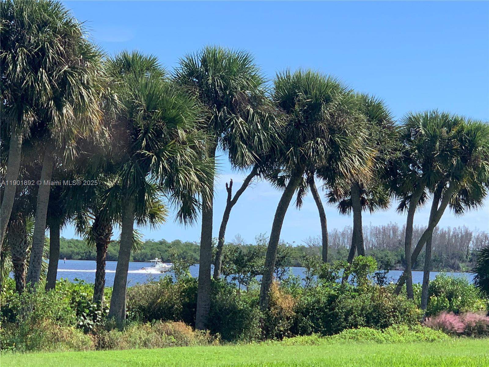 6102 Southeast Landing Way, Unit 2 Stuart, FL 34997 - Photo 42 of 51 a view of outdoor space and palm trees