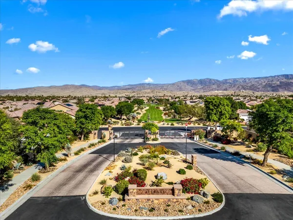 a view of a garden with an outdoor space
