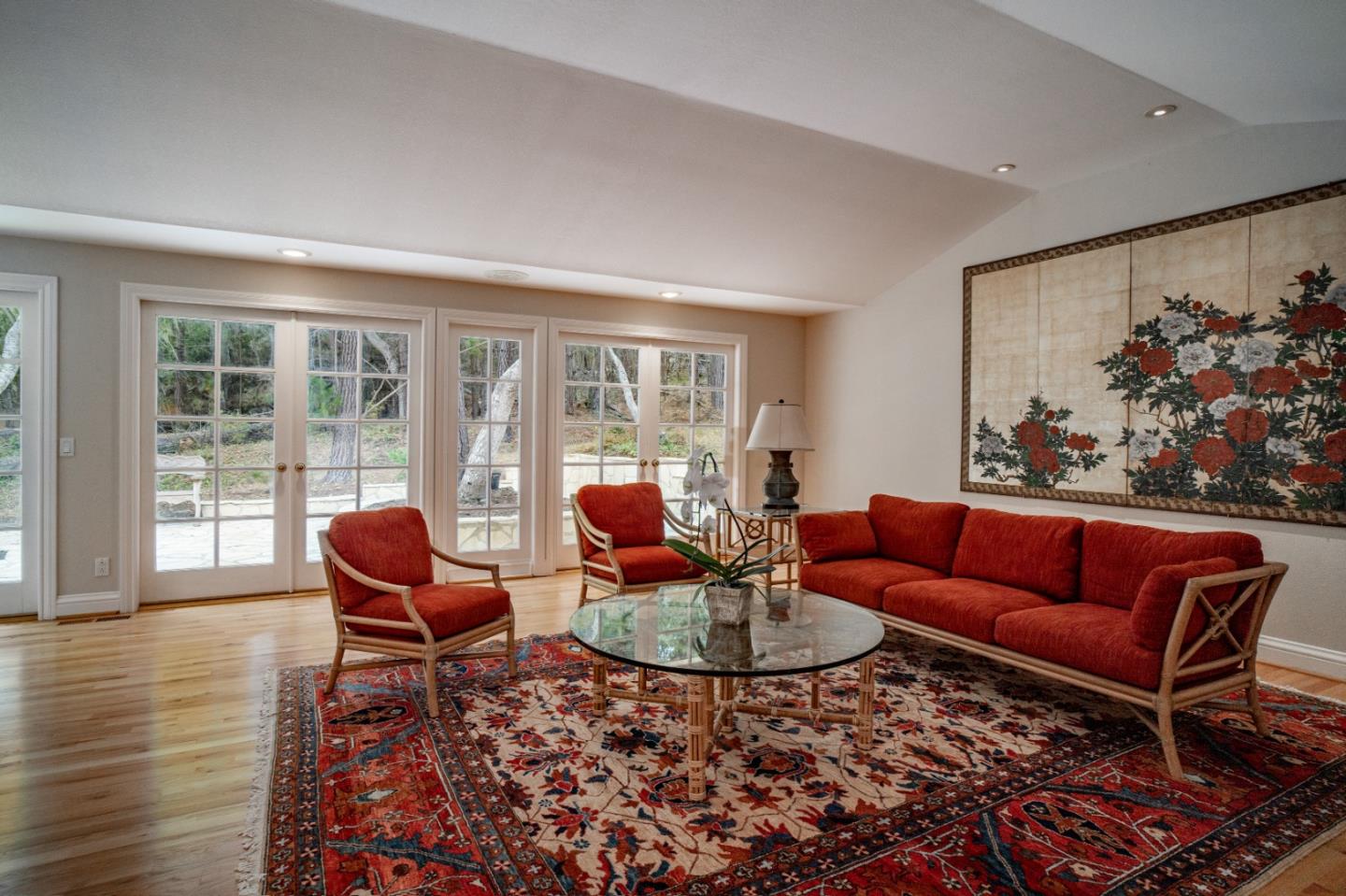2971 Colton Road Pebble Beach, CA 93953 - Photo 22 of 38 a living room with furniture a rug and a window