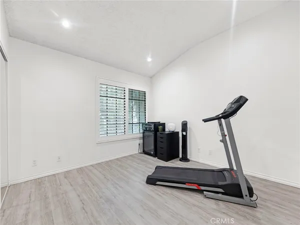 a view of workspace with gym equipment