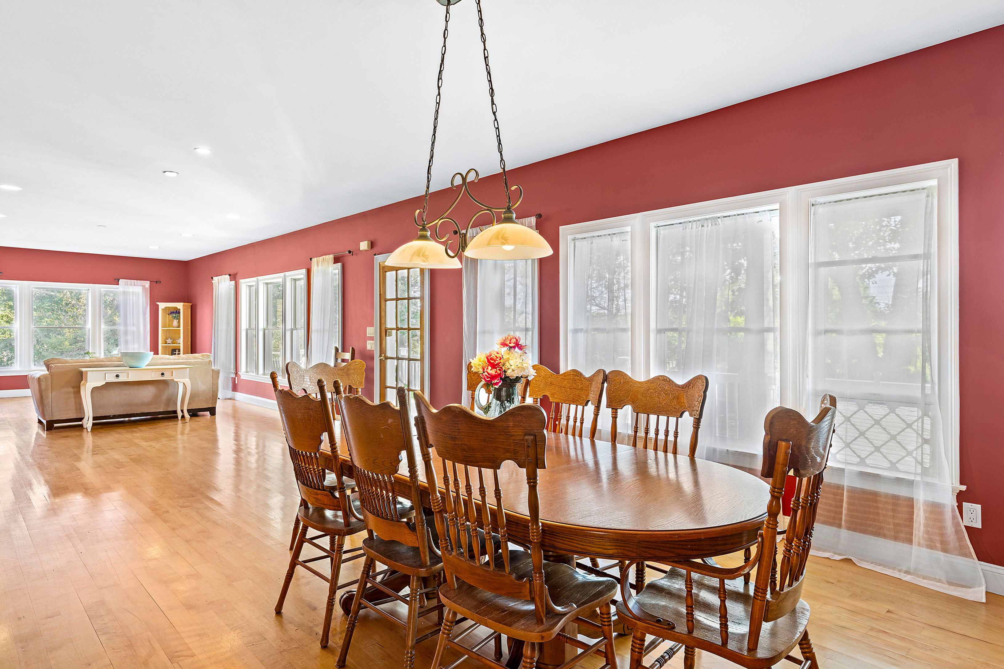 4 Bayberry Road Montauk, NY 11954 - Photo 7 of 29 a view of a dining room with furniture window and wooden floor