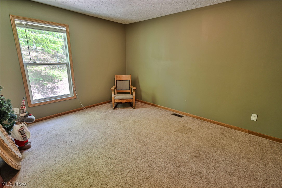 11154 Johnsford Road Southwest Beach City, OH 44608 - Photo 48 of 50 Carpeted room featuring a double-hung window with wood trim, beige wall-to-wall carpeting, and painted walls